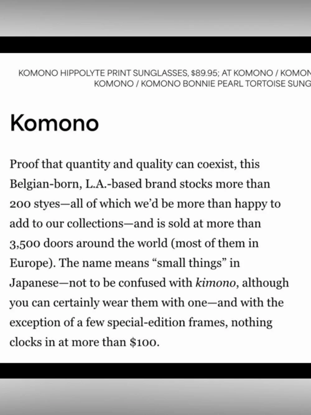 Komono Riviera Green Black Sunglasses NEW palms